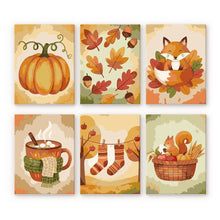 Load image into Gallery viewer, Mini Paint by numbers 6"x8" (6 pieces) - Woodland Autumn Figured'Art
