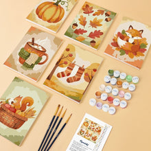 Load image into Gallery viewer, Mini Paint by numbers 6"x8" (6 pieces) - Woodland Autumn