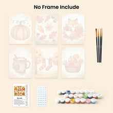 Load image into Gallery viewer, Mini Paint by numbers 6"x8" (6 pieces) - Woodland Autumn