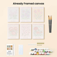 Load image into Gallery viewer, Mini Paint by numbers 6"x8" (6 pieces) - Flower Market 1