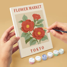 Load image into Gallery viewer, Mini Paint by numbers 6"x8" (6 pieces) - Flower Market 2