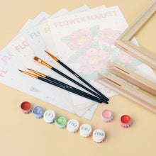 Load image into Gallery viewer, Mini Paint by numbers 6"x8" (6 pieces) - Flower Market 3