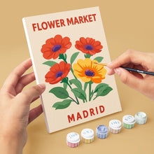 Load image into Gallery viewer, Mini Paint by numbers 6"x8" (6 pieces) - Flower Market 3