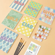 Load image into Gallery viewer, Mini Paint by numbers 6"x8" (6 pieces) - Hello Worl 2