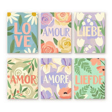 Load image into Gallery viewer, Mini Paint by numbers 6"x8" (6 pieces) - Floral Love 1 Figured'Art
