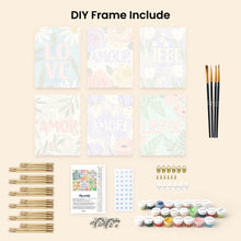 Load image into Gallery viewer, Mini Paint by numbers 6"x8" (6 pieces) - Floral Love 1