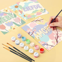 Load image into Gallery viewer, Mini Paint by numbers 6"x8" (6 pieces) - Floral Love 2