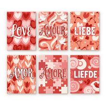 Load image into Gallery viewer, Mini Paint by numbers 6"x8" (6 pieces) - Sweet Hearts Figured'Art