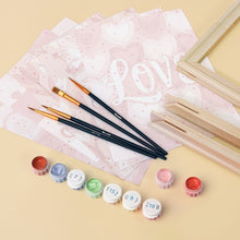 Load image into Gallery viewer, Mini Paint by numbers 6"x8" (6 pieces) - Sweet Hearts