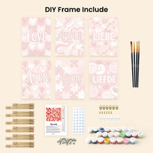 Load image into Gallery viewer, Mini Paint by numbers 6"x8" (6 pieces) - Sweet Hearts