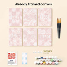 Load image into Gallery viewer, Mini Paint by numbers 6"x8" (6 pieces) - Sweet Hearts