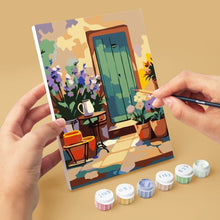 Load image into Gallery viewer, Mini Paint by numbers 6"x8" (6 pieces) - Blooming Doorways