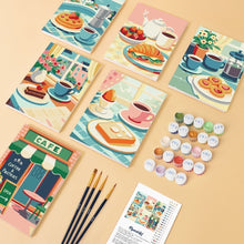 Load image into Gallery viewer, Mini Paint by numbers 6"x8" (6 pieces) - Café Delights