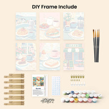 Load image into Gallery viewer, Mini Paint by numbers 6"x8" (6 pieces) - Café Delights