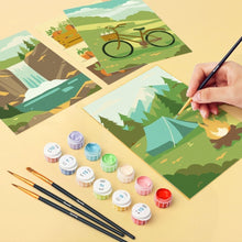 Load image into Gallery viewer, Mini Paint by numbers 6"x8" (6 pieces) - Nature Escape