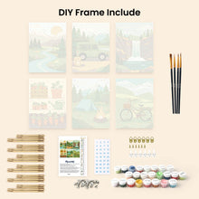 Load image into Gallery viewer, Mini Paint by numbers 6"x8" (6 pieces) - Nature Escape