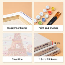 Load image into Gallery viewer, Mini Paint by numbers 6"x8" (6 pieces) - Parisian Dreams