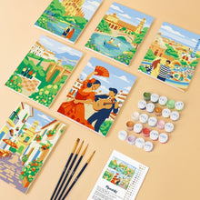 Load image into Gallery viewer, Mini Paint by numbers 6"x8" (6 pieces) - European Landmarks