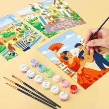 Load image into Gallery viewer, Mini Paint by numbers 6"x8" (6 pieces) - European Landmarks