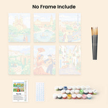 Load image into Gallery viewer, Mini Paint by numbers 6"x8" (6 pieces) - European Landmarks