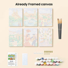 Load image into Gallery viewer, Mini Paint by numbers 6"x8" (6 pieces) - European Landmarks