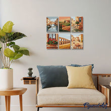 Load image into Gallery viewer, Mini Paint by numbers 6"x8" (6 pieces) - Italian Countryside