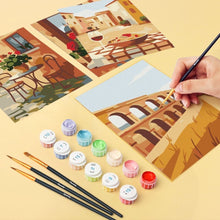 Load image into Gallery viewer, Mini Paint by numbers 6"x8" (6 pieces) - Italian Countryside