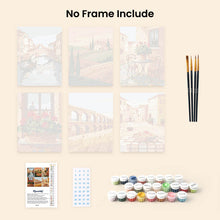 Load image into Gallery viewer, Mini Paint by numbers 6"x8" (6 pieces) - Italian Countryside