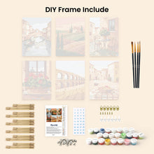 Load image into Gallery viewer, Mini Paint by numbers 6"x8" (6 pieces) - Italian Countryside
