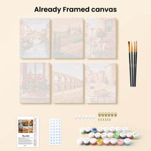 Load image into Gallery viewer, Mini Paint by numbers 6"x8" (6 pieces) - Italian Countryside
