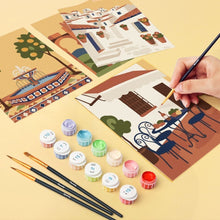 Load image into Gallery viewer, Mini Paint by numbers 6"x8" (6 pieces) - Andalusian Dreams