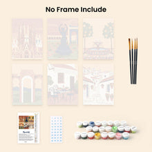 Load image into Gallery viewer, Mini Paint by numbers 6"x8" (6 pieces) - Andalusian Dreams