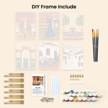 Load image into Gallery viewer, Mini Paint by numbers 6"x8" (6 pieces) - Andalusian Dreams