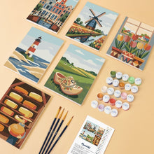 Load image into Gallery viewer, Mini Paint by numbers 6"x8" (6 pieces) - Holland in Bloom