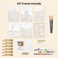 Load image into Gallery viewer, Mini Paint by numbers 6"x8" (6 pieces) - Holland in Bloom