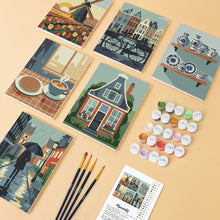 Load image into Gallery viewer, Mini Paint by numbers 6"x8" (6 pieces) - Dutch Traditions
