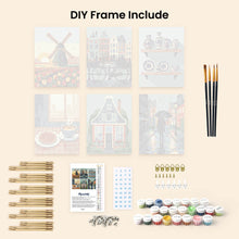 Load image into Gallery viewer, Mini Paint by numbers 6"x8" (6 pieces) - Dutch Traditions