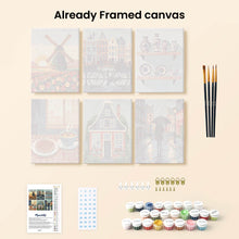 Load image into Gallery viewer, Mini Paint by numbers 6"x8" (6 pieces) - Dutch Traditions