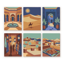 Load image into Gallery viewer, Mini Paint by numbers 6"x8" (6 pieces) - Arabian Nights Scenes Figured'Art