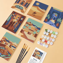 Load image into Gallery viewer, Mini Paint by numbers 6"x8" (6 pieces) - Arabian Nights Scenes