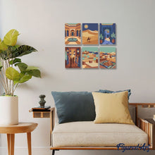 Load image into Gallery viewer, Mini Paint by numbers 6"x8" (6 pieces) - Arabian Nights Scenes