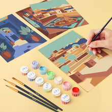 Load image into Gallery viewer, Mini Paint by numbers 6"x8" (6 pieces) - Arabian Nights Scenes