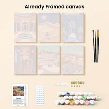 Load image into Gallery viewer, Mini Paint by numbers 6"x8" (6 pieces) - Arabian Nights Scenes
