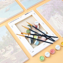 Load image into Gallery viewer, Mini Paint by numbers 6"x8" (6 pieces) - Santorini Dreams