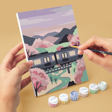 Load image into Gallery viewer, Mini Paint by numbers 6"x8" (6 pieces) - Tokyo Springtime