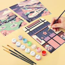 Load image into Gallery viewer, Mini Paint by numbers 6"x8" (6 pieces) - Tokyo in Bloom