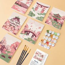 Load image into Gallery viewer, Mini Paint by numbers 6"x8" (6 pieces) - Spirit of Japan
