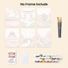Load image into Gallery viewer, Mini Paint by numbers 6"x8" (6 pieces) - Spirit of Japan