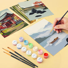 Load image into Gallery viewer, Mini Paint by numbers 6"x8" (6 pieces) - Zen Landscapes