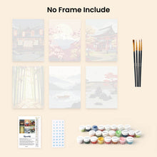 Load image into Gallery viewer, Mini Paint by numbers 6"x8" (6 pieces) - Zen Landscapes